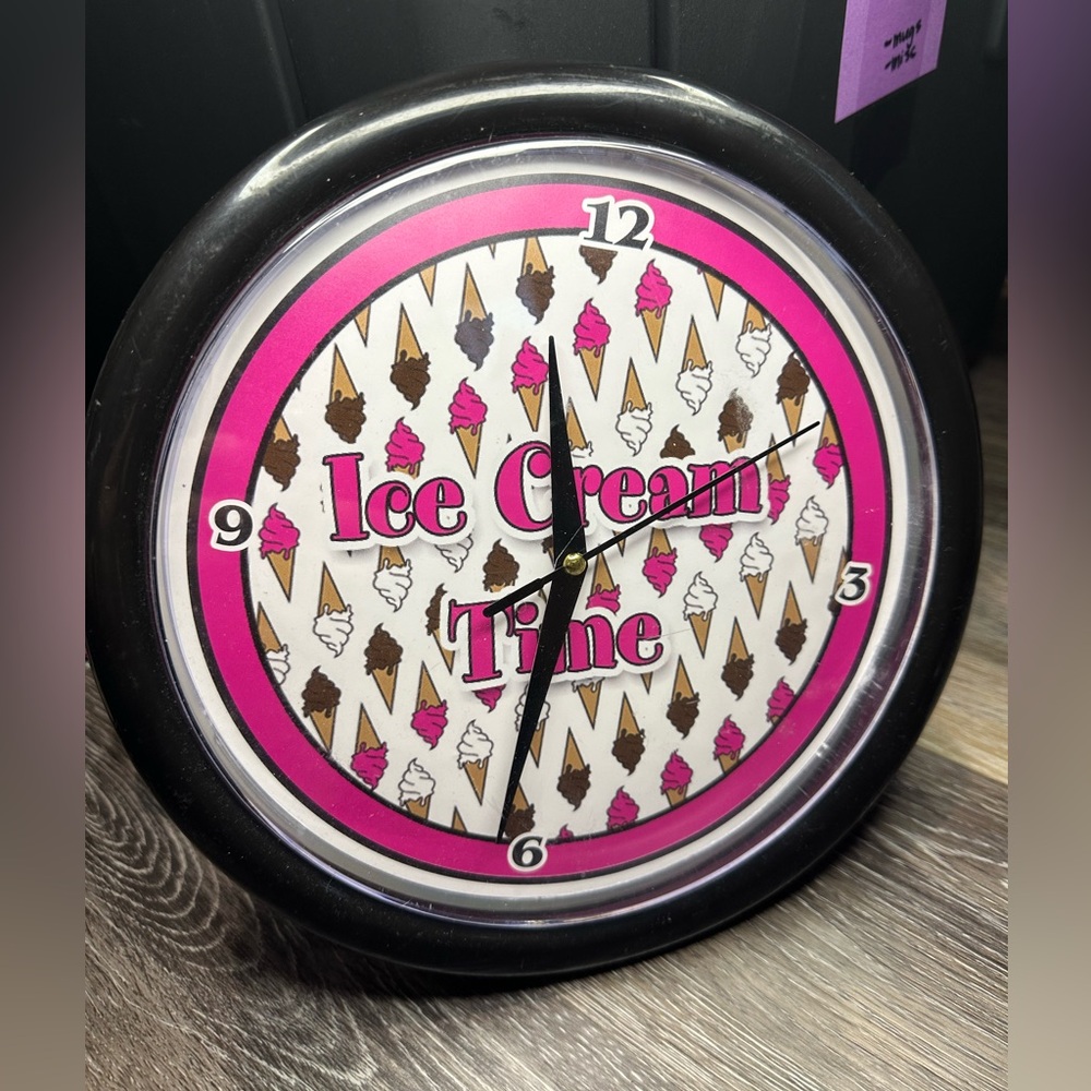 Ice Cream Time Plastic Ice Cream Clock